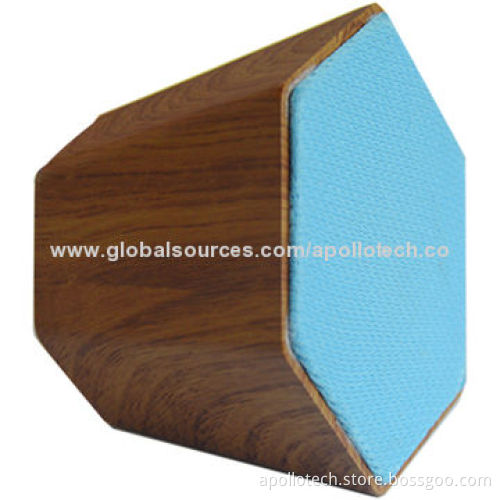 High-quality Wooden Bluetooth Speaker, Wooden Material, 5V DC, 500mA Input, Measures 70 x 70 x 50mm
